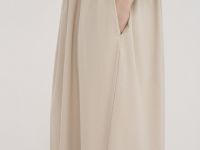 Платье макси из хлопкового джерси, Бежевый