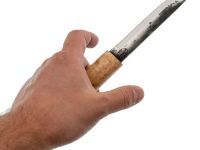 Нож Ханты-Манси, сталь Х12МФ, рукоять карельская береза