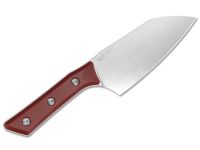 Нож кухонный Сантоку Microtech Santoku Knife 6', сталь M390MK, рукоять G10, бордовый