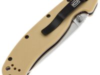 Складной нож полусеррейторный Ontario RAT 1 Desert, сталь AUS-8, рукоять термопластик GRN, песочный