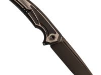 Складной нож TUOTOWN Espada DLC, сталь Tmax, рукоять Grey Crystal Ti/Chaotic Gold CF