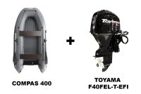 Лодка ПВХ COMPAS 400 + 4х-тактный лодочный мотор TOYAMA F40FEL-T-EFI