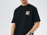 Футболка с арт-принтом, Черный