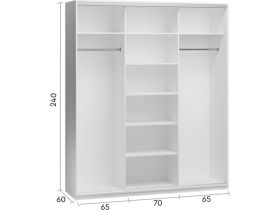 Шкаф-купе Байкал 3-200x240 Белый