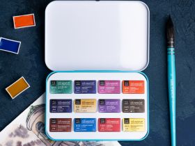 Набор акварели Малевичъ "Veroneze" Базовый кюветы 2,5 мл, 12 цветов, металлическая коробка