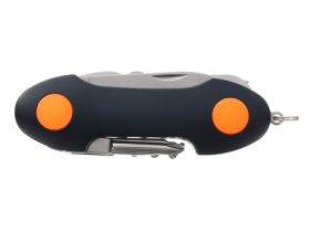 Нож перочинный Stinger 95 мм, 15 функций, черный/оранжевый