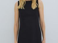 Платье мини без рукавов, Черный