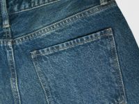 Прямые джинсы со средней посадкой, Синий