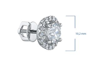 Пусеты из белого золота э4012пс10220106_white