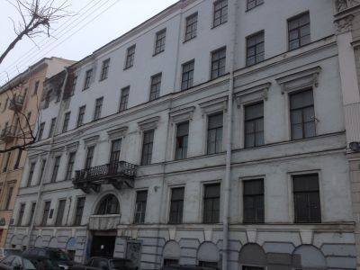Дом жилой И.Форша. Здесь в музыкальном салоне Ю.Ф.Абаза состоялось первое исполнение оперы П.И.Чайковского "Евгений Онегин"
