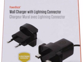 Сетевое зарядное устройство Griffin PowerBlock 5W 1A Lightning 90 см (черный) GA36560