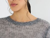 Двуслойный джемпер из мохера и шерсти, Серый