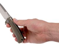 Нож складной LionSteel SR22 B (BRONZE) Mini, сталь Uddeholm Sleipner® Satin, рукоять титан по технологии Solid®, бронзовый