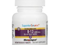 Superior Source, метилкобаламин (витамин B12), витамин B6 и фолиевая кислота, 60 быстрорастворимых таблеток MicroLingual