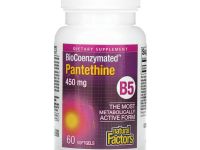 Natural Factors, BioCoenzymated, B5, пантетин, 450 мг, 60 капсул