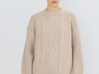 Джемпер с косами, Бежевый