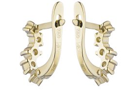 Серьги из желтого золота с бриллиантами э0301сг10172900
