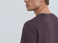 Базовая футболка с эффектом стирки, Фиолетовый