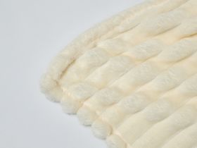 Плед Мягкая полоска/Soft strip, светлое молоко