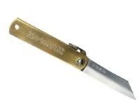 Нож складной Nagao Higonokami, сталь AoGami, рукоять латунь, с чехлом