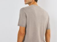 Вязаная футболка из пряжи, Бежевый