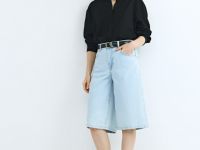 Джинсовые шорты-бермуды, Голубой