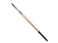 Кисть белка №8 круглая Живописные кисти "1456" короткая ручка с черным кончиком