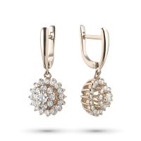 Серьги из красного золота с бриллиантами э0201сг07163600