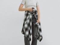 Футболка в рубчик, Серый