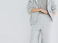 Широкие брюки с эластичным поясом, Серый