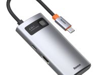 Адаптер Baseus 4 в 1 Starjoy Type-C HUB на USB 3.0*3/RJ45 (BS-OH067) (Space Gray)