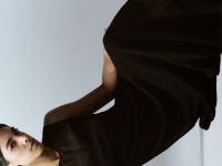 Шифоновое платье А-силуэта, Черный