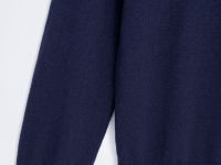 Джемпер из хлопка и шерсти с округлым вырезом