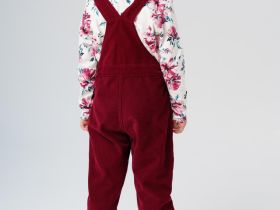 Полукомбинезон текстильный утепленный флисом для девочек