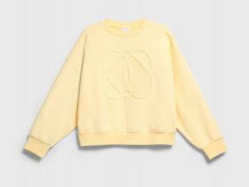 Свитшот с объёмным принтом для девочек, Желтый