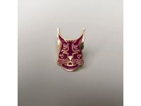 Значок эмалированный "Рысь" (фиолетовая)