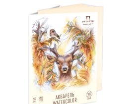 Папка для акварели Лилия Холдинг "Король Олень" А3 10 л 200 г, 100% хлопок, слоновая кость