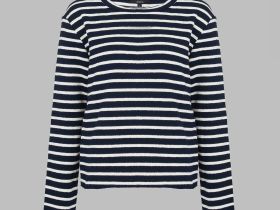 Лонгслив из хлопка в полоску