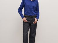 Рубашка прямого силуэта с длинным рукавом