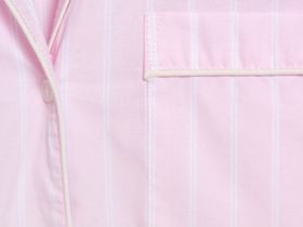 Пижамная рубашка в полоску, Розовый