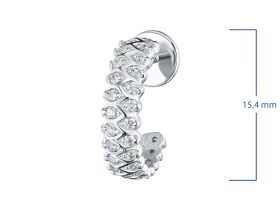 Пусеты из белого золота с бриллиантами э0901пс12200014