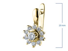 Серьги из желтого золота с бриллиантами э0301сг07153800