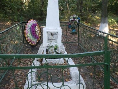 Одиночная могила гвардии старшего сержанта Чертищева П.Г. Обелиск установлен в 1963 году