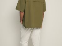 Рубашка с нагрудными карманами и принтом