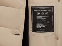 Стеганое утепленное пальто с поясом