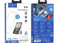 Внешний аккумулятор Hoco Q10 MagSafe 3в1 5000mAh USB Type-C (белый)