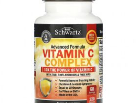 BioSchwartz, комплекс с витамином С, цинком, биофлавоноидами и шиповником, 120 капсул