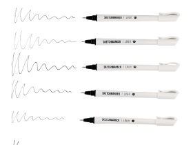 Набор ручек капиллярных SKETCHMARKER 6шт (0.05, 0.1, 0.2, 0.3, 0.4, 0.5мм) NEW