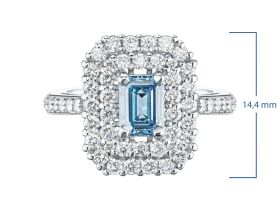 Классическое кольцо из белого золота э0912кц09211002_blue