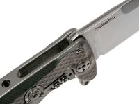 Нож складной LionSteel SR22 G (GREY) Mini, сталь Uddeholm Sleipner® Satin, рукоять титан по технологии Solid®, серый